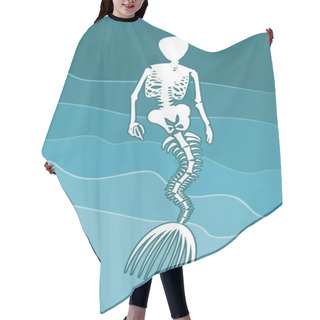 Personality  Silhouette Of Beautiful Mermaid Hair Cutting Cape