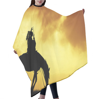 Personality  Indian Man Silhouette At Sunset Hair Cutting Cape