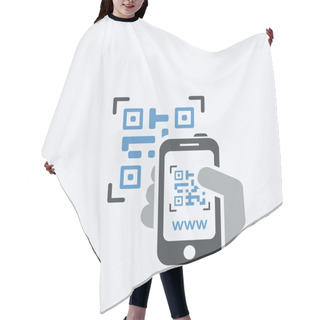 Personality  Photographing QR Code Hair Cutting Cape