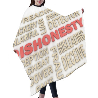 Personality  3d Imagen Dishonesty Concept Word Cloud Background Hair Cutting Cape