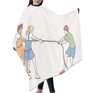 Personality  Happy Playful Childhood Leisure Concept Hair Cutting Cape