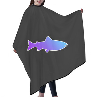 Personality  Amago Fish Shape Blue Gradient Vector Icon Hair Cutting Cape