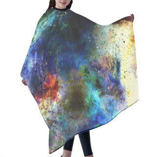 Personality  Cosmic Space And Stars, Color Cosmic Abstract Background. Hair Cutting Cape