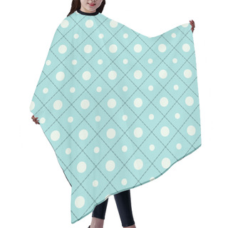 Personality  Seamless Polka Dot Pattern In Retro Style, Subtle Colors. Hair Cutting Cape