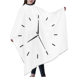 Personality  Clock Analog Vector Icon  Hair Cutting Cape