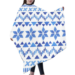 Personality  Seamless Aztec Pattern. Hair Cutting Cape