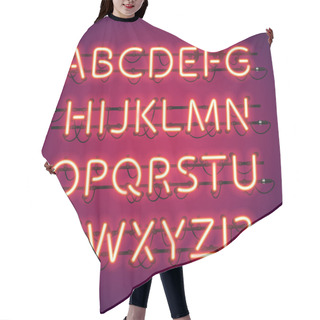 Personality  Glowing Neon Bar Alphabet Hair Cutting Cape