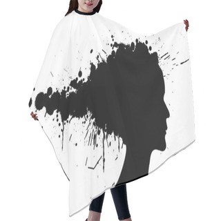 Personality  Grunge Girl Silhouette Hair Cutting Cape