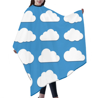 Personality  White Clouds On Blue Sky Hair Cutting Cape