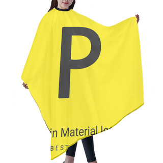 Personality  Botswana Pula Currency Sign Minimal Bright Yellow Material Icon Hair Cutting Cape