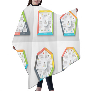 Personality  Set Of Geometric Shapes For Infographic. Hair Cutting Cape