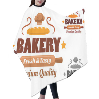 Personality  Fresh And Tasty Brown Bakery Emblem Hair Cutting Cape