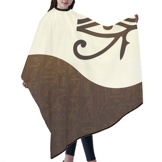 Personality  Eye, Egyptian Sign, Hieroglyphic Hair Cutting Cape