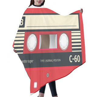 Personality  Vintage Cassette Tape Hair Cutting Cape
