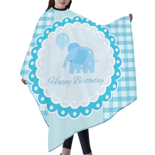 Personality  Vector Birthday Card,  Vector Illustration   Hair Cutting Cape