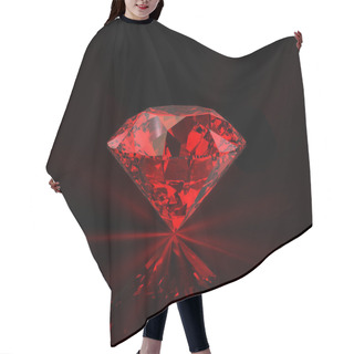 Personality  Red Diamond On Black Background Hair Cutting Cape