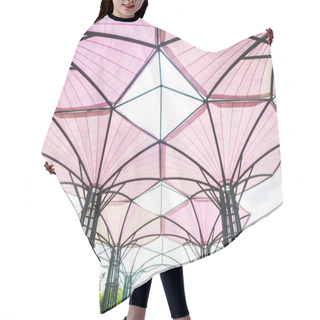 Personality  Pink Roof Tent With Steel Structure Hair Cutting Cape