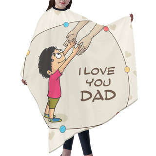 Personality  Beautiful Greeting Card For Happy Father's Day. Hair Cutting Cape