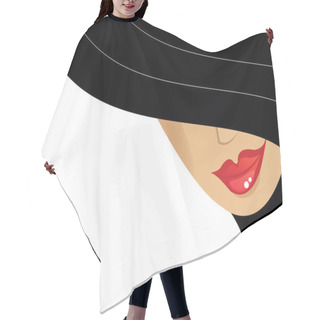 Personality  Women With Hat Hair Cutting Cape