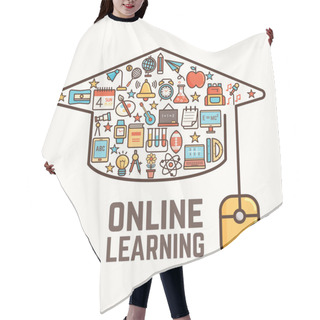 Personality  Online Learning Conceptual Background Hair Cutting Cape