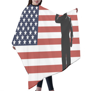 Personality  American Solder Serviceman Saluting Hair Cutting Cape