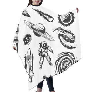 Personality  Space Engraving Hand Drawn Set Hair Cutting Cape