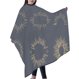 Personality  Sun Burst Vintage Shapes Elements Hair Cutting Cape