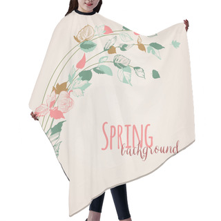 Personality  Spring Leafs, Floral Buds Nature Seasonal Background Hair Cutting Cape