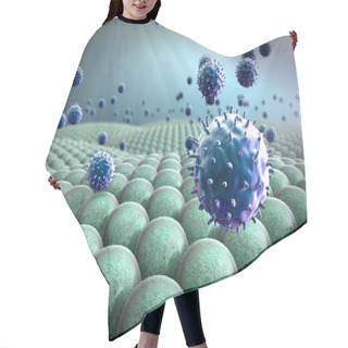 Personality  Coronavirus Atack The Lungs Cell Hair Cutting Cape