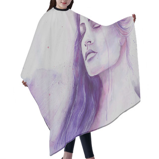 Personality  Woman Crying Hair Cutting Cape
