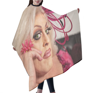 Personality  Close Up Of Drag Queen Hair Cutting Cape