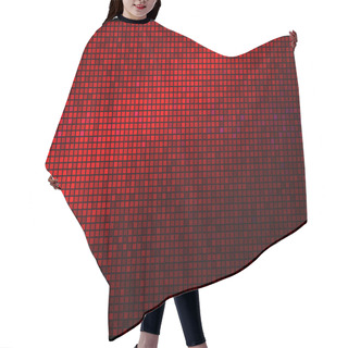 Personality  Multicolor Abstract Lights Red Disco Background. Square Pixel Mo Hair Cutting Cape