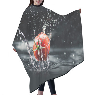 Personality  Fresh Tomato Falling In Water Hair Cutting Cape