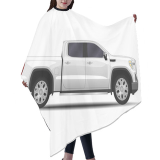 Personality  Realistic Car. Truck, Pickup. Side View. Hair Cutting Cape