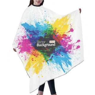 Personality  CMYK Vector Background Hair Cutting Cape