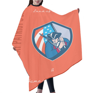 Personality  Patriots Day Greeting Card American Patriot Brandishing Flag  Hair Cutting Cape