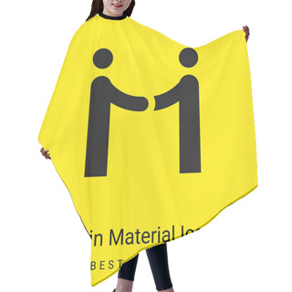 Personality  Agreement Minimal Bright Yellow Material Icon Hair Cutting Cape