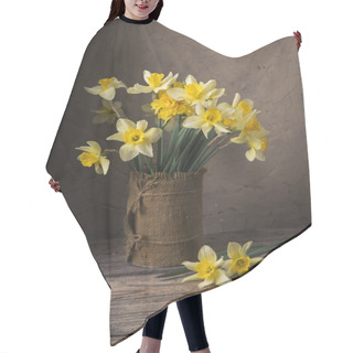 Personality  Amazing Grunge Background With Yellow Flowers Hair Cutting Cape