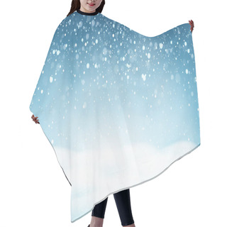 Personality  Winter Snowfall Background, Falling Snow, Snowflakes. Christmas Vector Landscape. Hair Cutting Cape