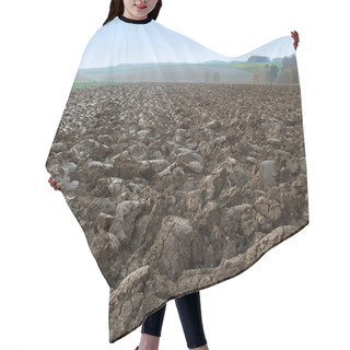 Personality  Plowed Field In Rural Ambiance Hair Cutting Cape