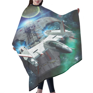 Personality  Spaceship Chase Hair Cutting Cape