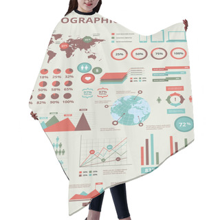 Personality  Set Elements Of Infographics World Map And Information Graphics Hair Cutting Cape