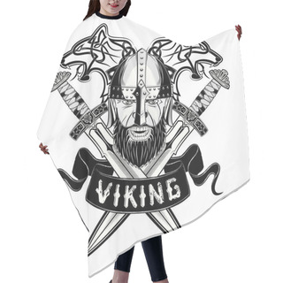 Personality  Wolf_Viking_Sword_Skroll Hair Cutting Cape