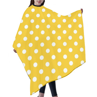 Personality  Polka Dots On Yellow Background Retro Seamless Vector Pattern Hair Cutting Cape