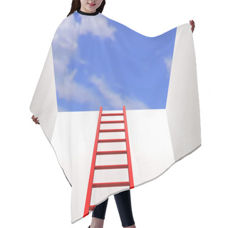 Personality  Red Stairway Rising Up To Sky Hair Cutting Cape