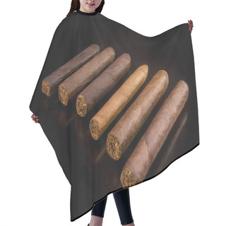 Personality  Handcrafted Cigar Made Of Tobacco Leafs Hair Cutting Cape