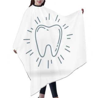 Personality  Healthy Glowing Tooth Icon Hair Cutting Cape