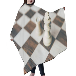 Personality  White Chess Figures On Chess Board Hair Cutting Cape