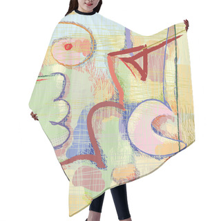 Personality  Modern Art Abstract Painting Hair Cutting Cape