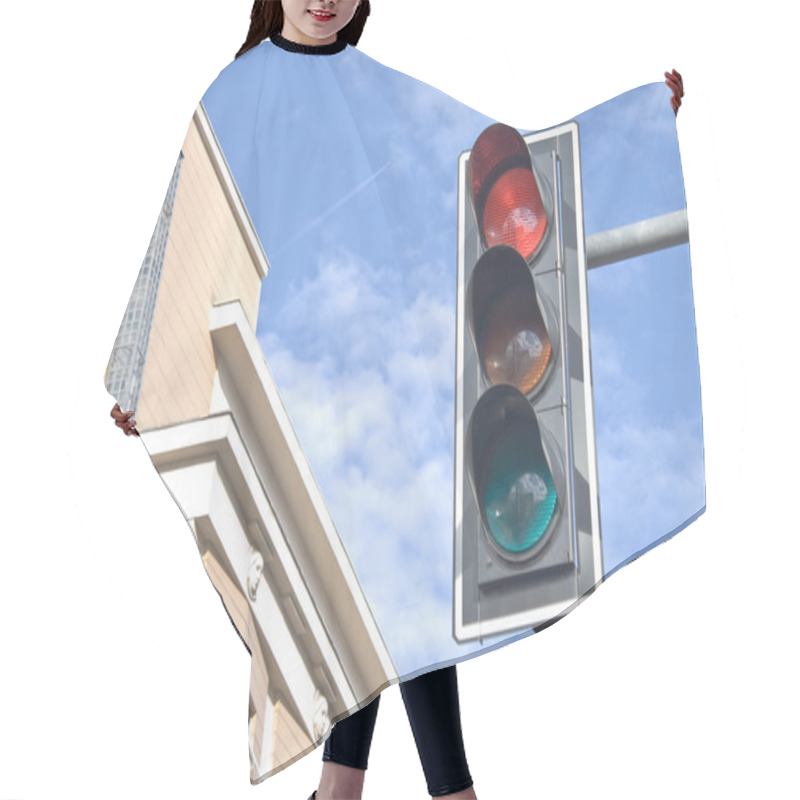 Personality  Traffic Lights Against Sky Backgrounds Hair Cutting Cape